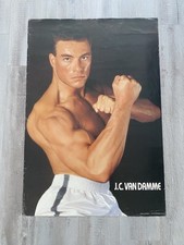 JEAN CLAUDE VAN DAMME, POSTER AUTENTICO ANNI '80, FOTO DI C.F. DE LAFOSSE