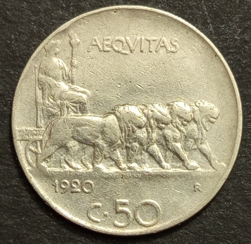 Centesimi lire leoni 1920 - 50,
