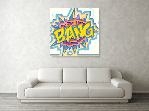 Tipografia bang xxl vetro - bang, 3d