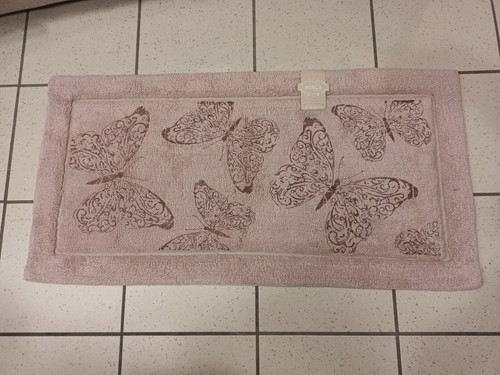 Tappeto rosa farfalle - rosa,