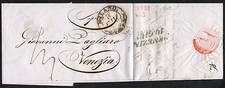 PREFILATELICA Lombardo Veneto 1842 da Milano a Venezia