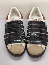 Scarpe Sneakers Vintage Dsquared2 NR 40 Bianche con stringhe a strappo nere