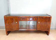 Credenza art deco mobile bar dal 1930-40 impiallacciato noce recentemente restaurata