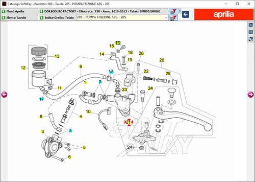 Leva frizione aprilia - frizione,