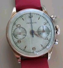 Cronografo INVICTA Oro 18 Kt Chronograph Gold 750 Oversize Funziona Perfetto 