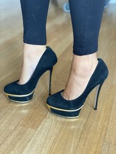 Decollete Nero e Oro Carvela Kurt Geiger
