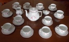 Elegante servizio da tè in porcellana francese HAVILAND LIMOGES 12 persone nuovo