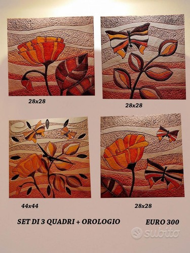 Set quadri uno - quadri, con