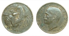 Italie , 10 Centesimi 1921