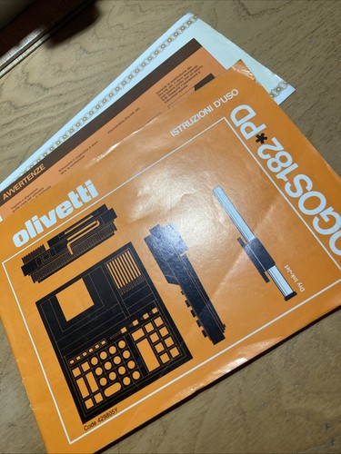 Istruzioni uso olivetti - istruzioni, d’uso