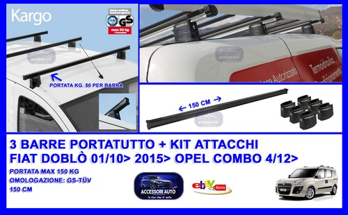 Barre portatutto portapacchi - barre, portatutto-portapacchi-