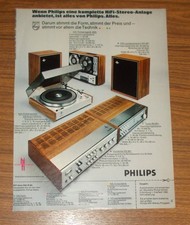 Rara Pubblicità Vintage PHILIPS RH 591 Amplificatore HiFi RH 691 Sintonizzatore 1970