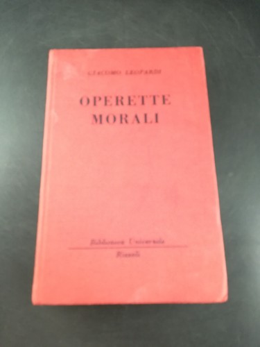 Operette morali giacomo - operette,
