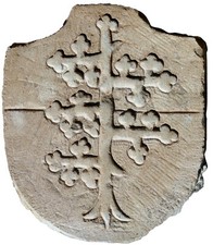 Stemma in pietra Spino Fiorito Malaspina - Stone coat of arms Malaspina 6371