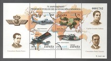 Spagna: 2001; Scott 3091 foglio di 4, precancello, aereo, MNH, EBES051