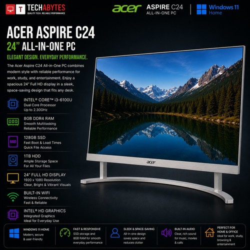 Acer aspire c24 aio - acer, pc