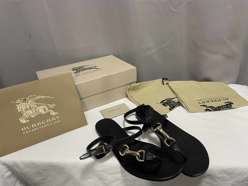 Sandalo pelle burberry - pelle, nero