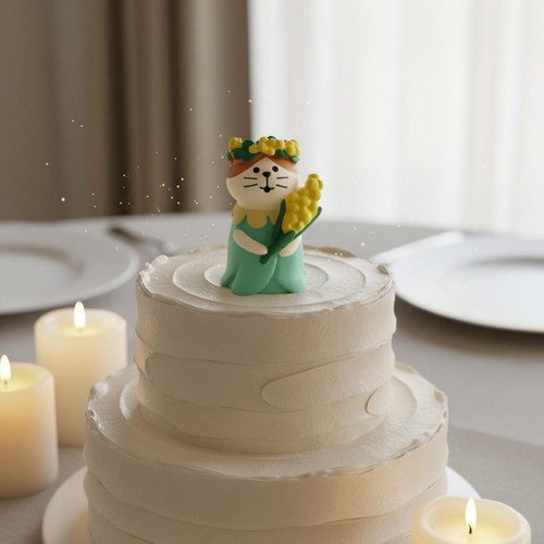 Topper torta nuziale - topper, gatto