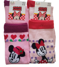 DISNEY MINNIE  2 PAIA Gambaletto  Calze per bimba Cotone caldo