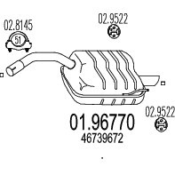 Marmitta posteriore alfa romeo - alfa,