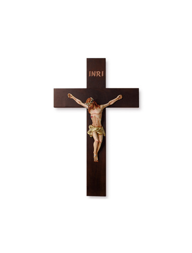 Crocifisso legno massello - in,