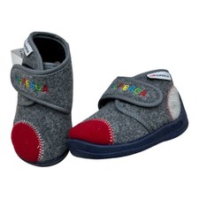 Pantofola bimbo grigio rosso