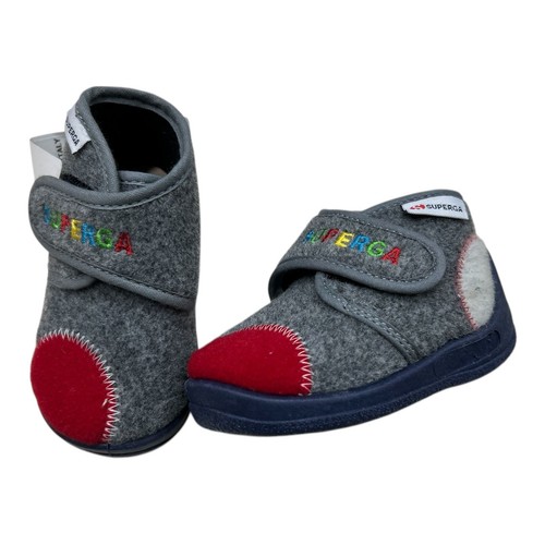 Pantofola bimbo grigio - , rosso