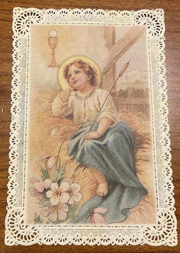 Santino antico con pizzo - con,