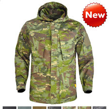 Parka Uomo Esercito Militare M65 Combat Field Jacket Cappotto Tattico con Cappuccio Impermeabile