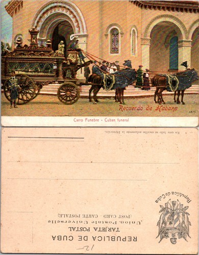 Cartolina funebre cubana
