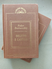 Libro DELITTO E CASTIGO di Fedor Dostoevskij copertina rigida Fabbri (2 volumi)