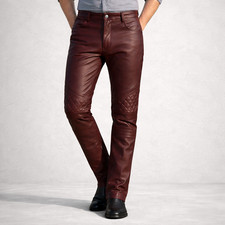Pantaloni in pelle di lusso da