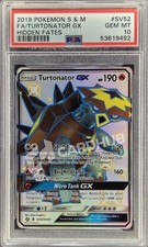 CARTA POKEMON TURTONATOR GX HIDDEN FATES SV52/SV94 ENG PSA 10 TCG CARD