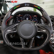 Real Carbon Fiber LED Steering Wheel Fit McLaren 540C 570 600LT 720S 17+ w/Trim