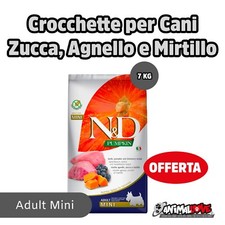 Crocchette per cani Farmina N&D PUMPKIN ADULT MINI AGNELLO, MIRTILLO 7KG