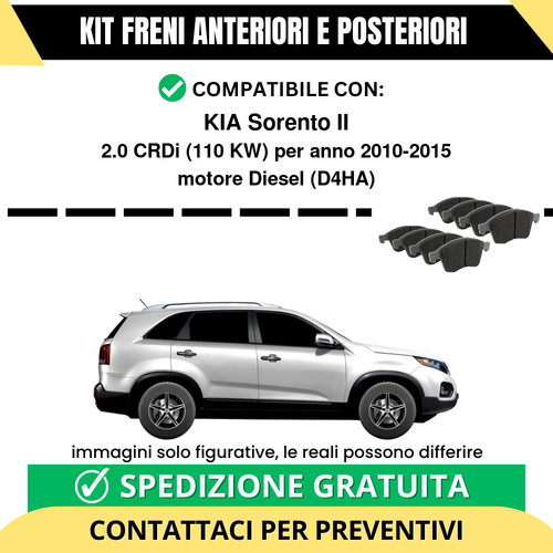Pastiglie freno ant - ant, kia
