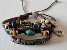 LOTTO STOCK 10 BRACCIALI CUOIO