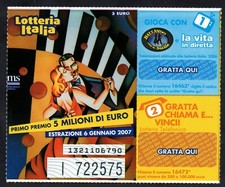 BIGLIETTO LOTTERIA ITALIA 2007