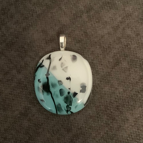 Ciondolo petali fiore vetro - ciondolo,