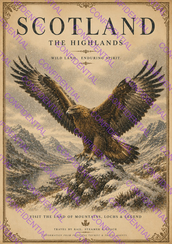 Poster golden eagle - eagle, highlands