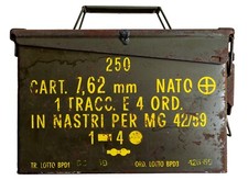 MITRAGLIATRICE MG 42/59 CASSETTA MUNIZIONI IN METALLO ITALIANA CAL. 7,62 MM NATO