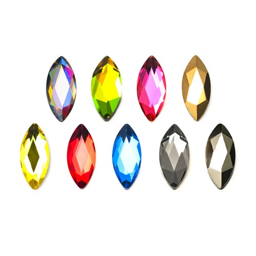 Strass 4x5mm mix color conciso - 4x5mm,