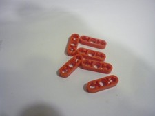 6 x LEGO TECHNIC Red Beam 3 x