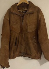 Giubbotto Bomber Uomo Vintage Arbex Pelle Marrone 3XL
