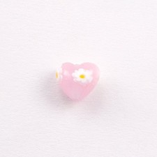Perla cuore in vetro di Murano