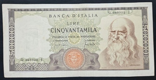 50000 lire leonardo - 50000,