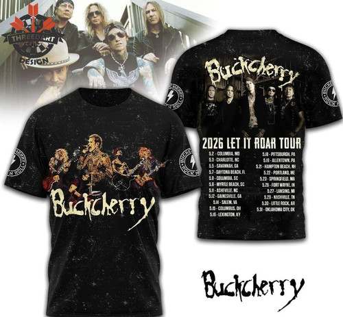 Maglietta buckcherry 2026 let - maglietta,