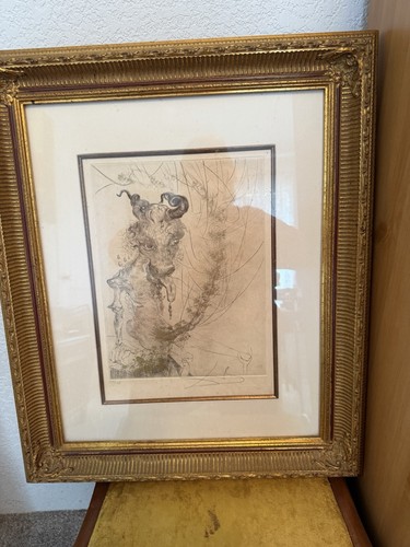 Orig etching salvador dali - etching,