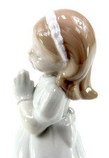 Statua Nao Porcellana Originale Fatta a Mano Spagna Bambina in Preghiera Rara