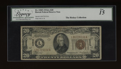 Dbr 1934 frn hawaii - $20, fr